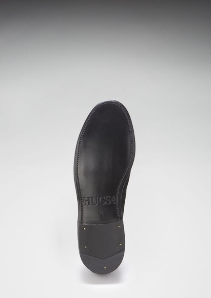 Hugs & Co Mens Black Suede Tasselled Brogues Welted Leather UK 7-14 - QHA UK