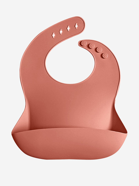 Bloom Bambini Baby Everyday Silicone Bib in Pink | QHAUK - QHA UK