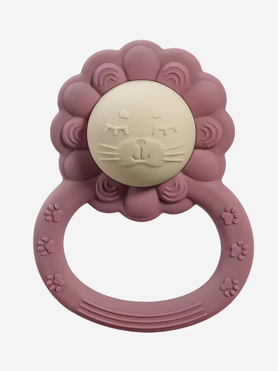 Bloom Bambini Baby Lion Rattle Teether in Pink | QHAUK - QHA UK