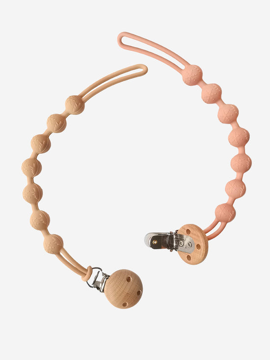 Bloom Bambini Baby Pacifier Clip and Teether in Pink | QHAUK - QHA UK