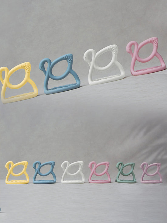 Bloom Bambini Baby Swan Teether in Green | QHAUK - QHA UK