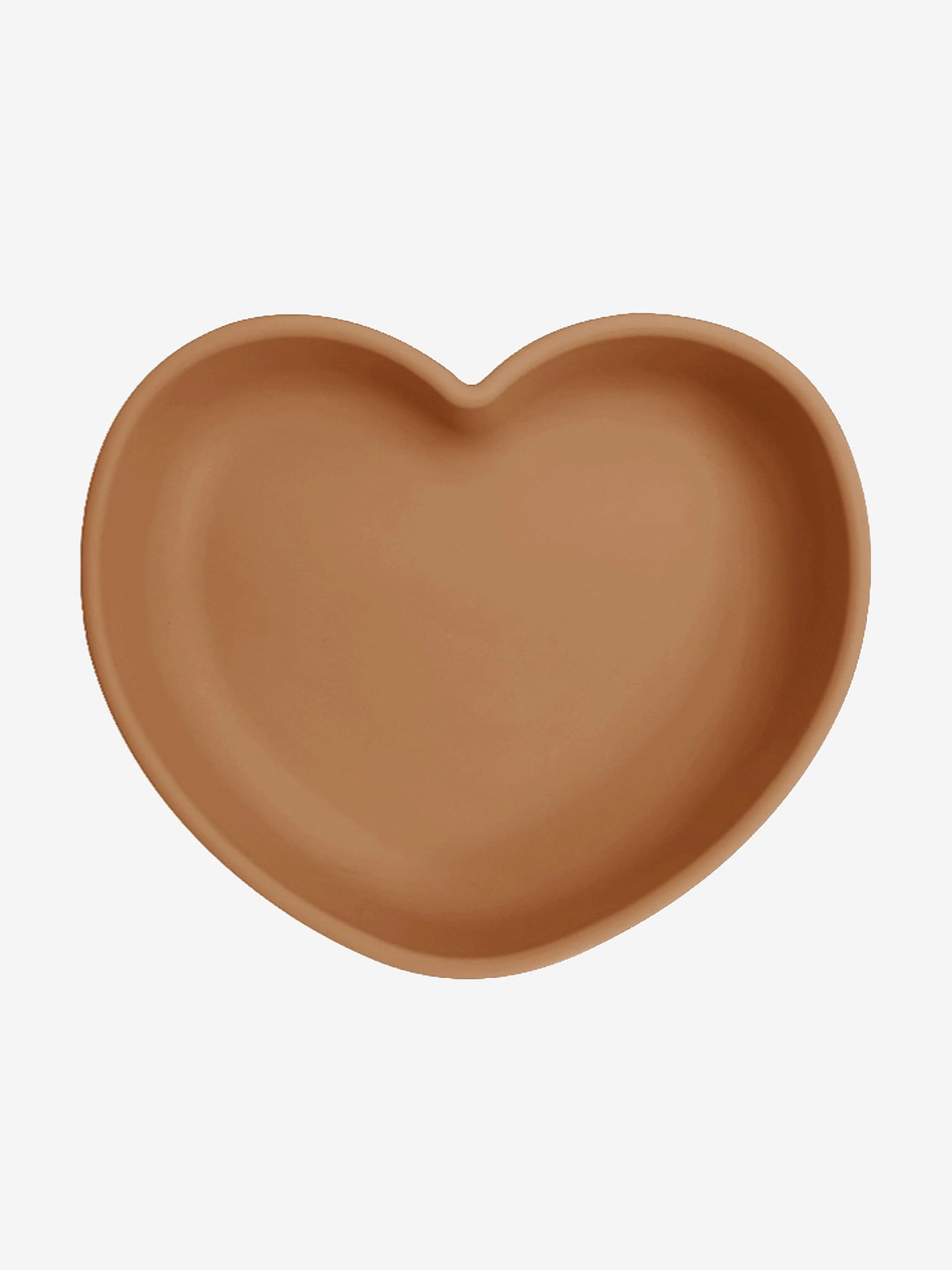 Bloom Bambini Silicone Heart Shaped Suction Plates in Brown - QHA UK