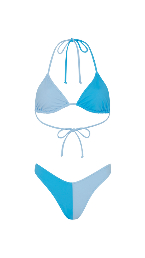 Blue ColourDuo Bikini Top - QHA UK