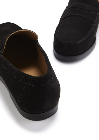 Hugs & Co Mens Boat Loafers Black Suede UK 7-14 - QHA UK