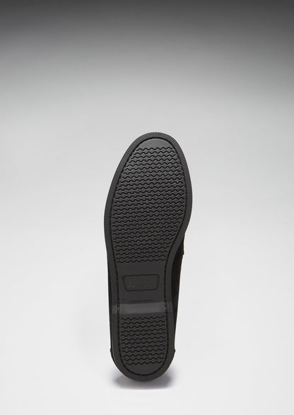 Hugs & Co Mens Boat Loafers Black Suede UK 7-14 - QHA UK