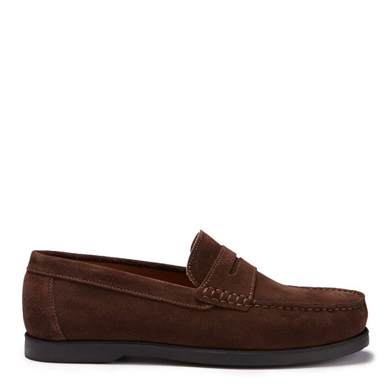Hugs & Co Mens Boat Loafers Brown Suede UK 7-14 - QHA UK