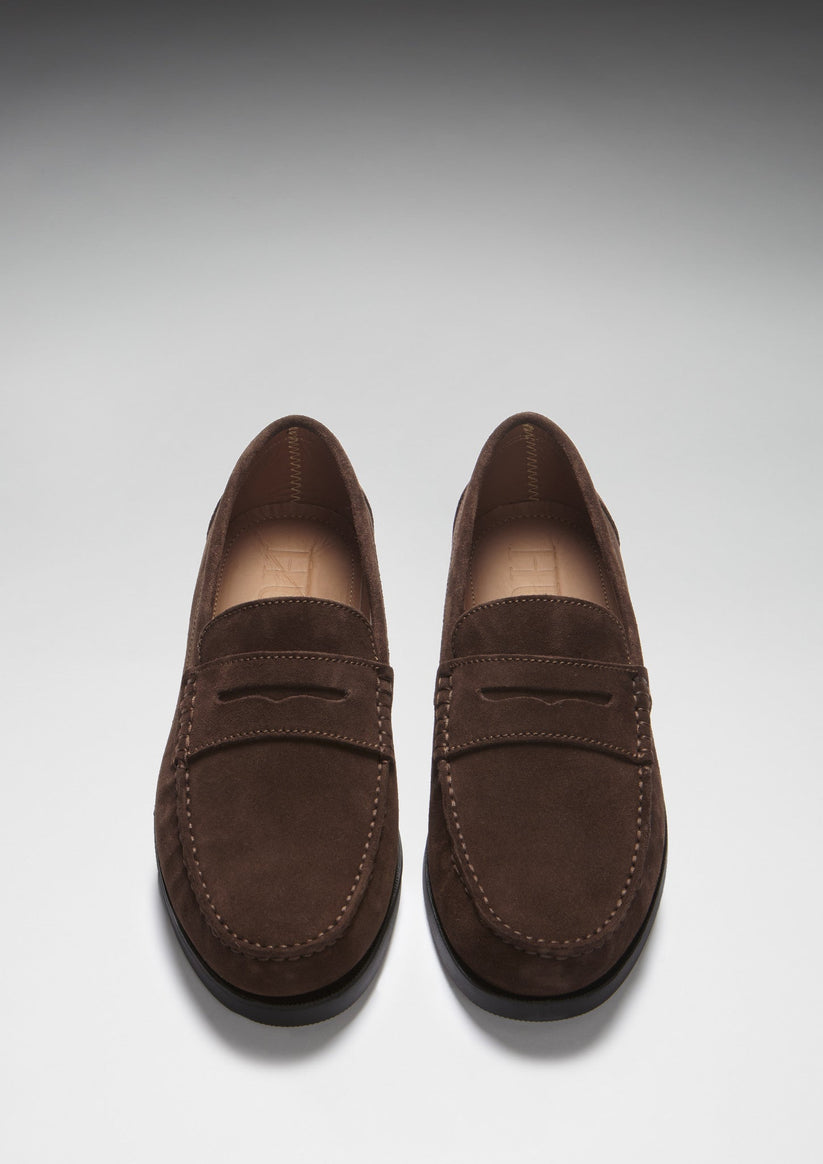 Hugs & Co Mens Boat Loafers Brown Suede UK 7-14 - QHA UK