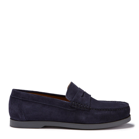 Hugs & Co Mens Boat Loafers Navy Blue Suede UK 7-14 - QHA UK