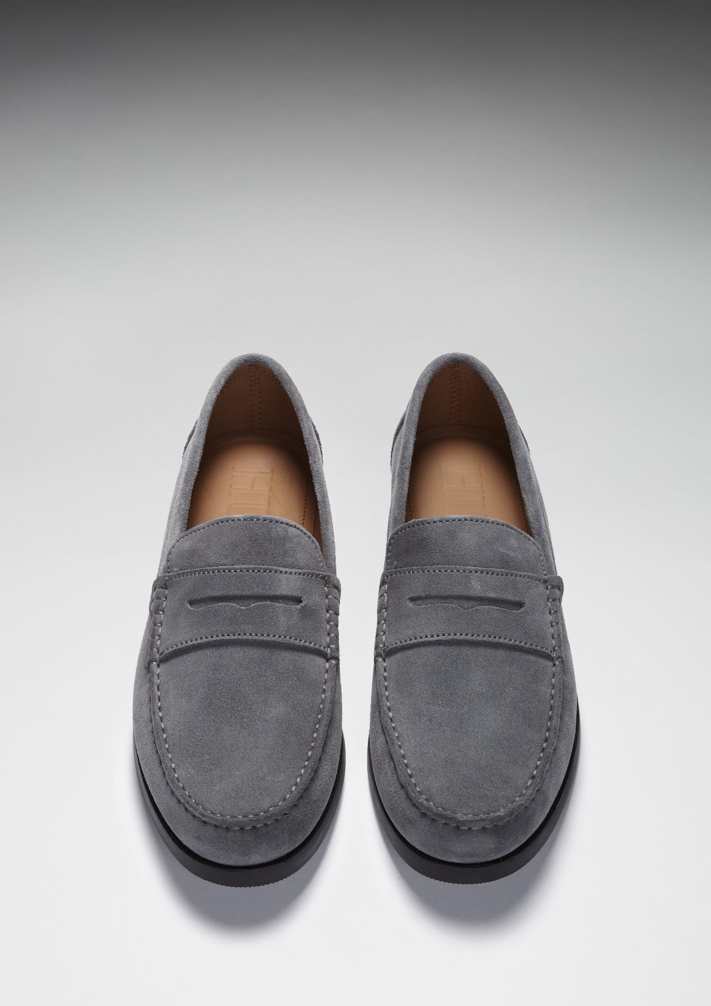 Hugs & Co Mens Boat Loafers Slate Grey Suede UK 7-14 - QHA UK