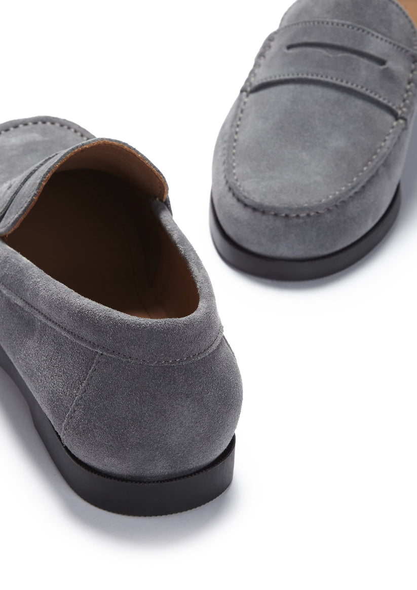 Hugs & Co Mens Boat Loafers Slate Grey Suede UK 7-14 - QHA UK