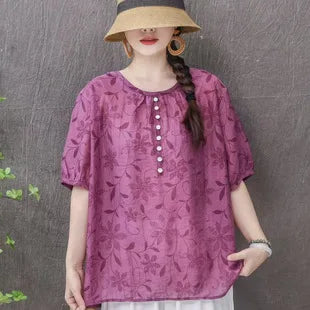 Womens Cotton Floral Boho Ankle Length Beach Dress One Size - QHA UK
