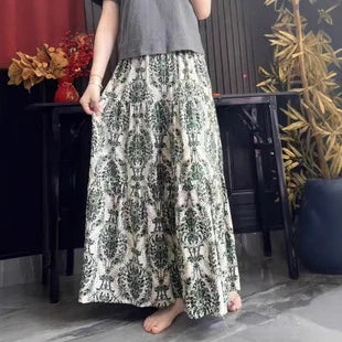 Womens Cotton Floral Boho Ankle Length Beach Dress One Size - QHA UK