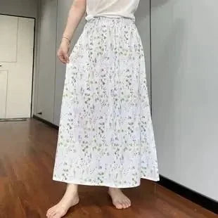 Womens Cotton Floral Boho Ankle Length Beach Dress One Size - QHA UK