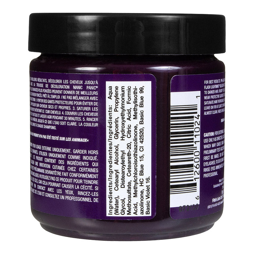Manic Panic Semi-Permanent Hair Dye Bright Purple Haze 118ml - QHA UK