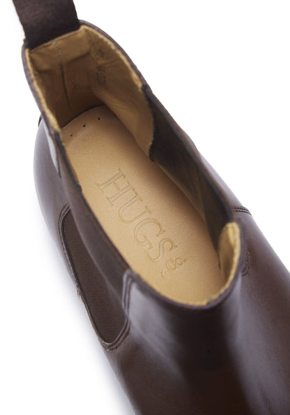 Hugs & Co Mens Brown Leather Chelsea Boots Welted Leather UK 7-14 - QHA UK