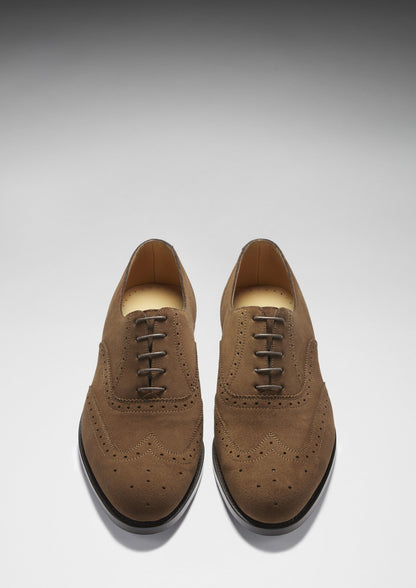 Hugs & Co Mens Brown Suede Brogues Welted Leather Sole UK 7-14 - Sole Detail - QHA UK