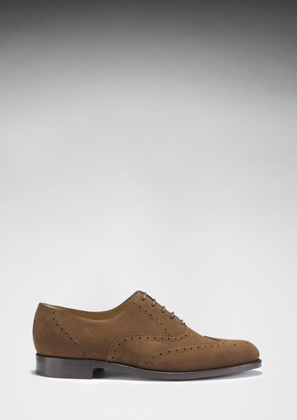 Hugs & Co Mens Brown Suede Brogues Welted Leather Sole UK 7-14 - Sole Detail - QHA UK