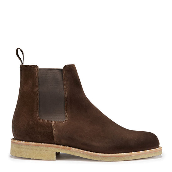 Hugs & Co Mens Brown Suede Chelsea Boots Crepe Rubber Welted UK 7-14 - QHA UK