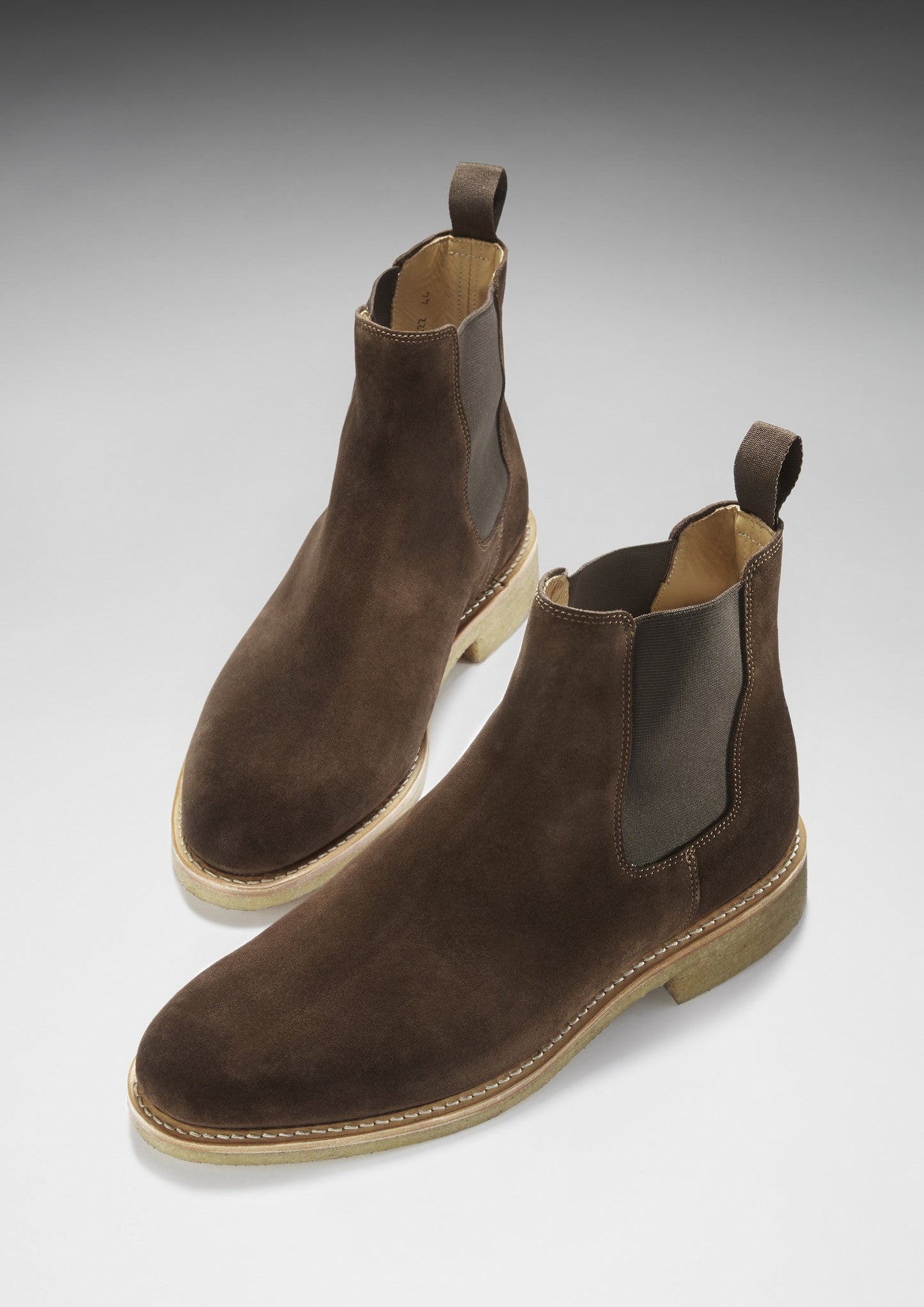 Hugs & Co Mens Brown Suede Chelsea Boots Crepe Rubber Welted UK 7-14 - QHA UK
