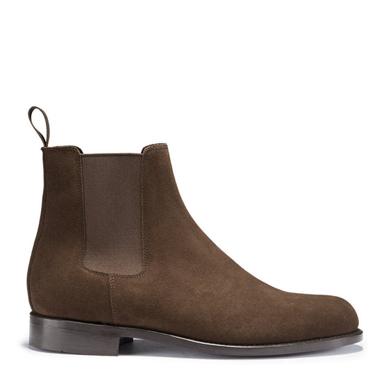 Hugs & Co Mens Brown Suede Chelsea Boots Welted Leather Sole UK 7-14 - QHA UK