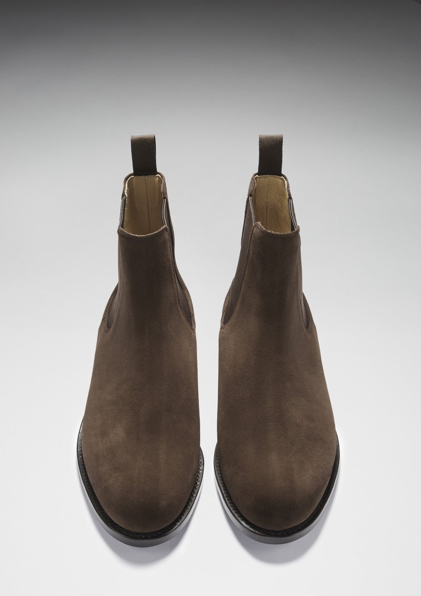 Hugs & Co Mens Brown Suede Chelsea Boots Welted Leather Sole UK 7-14 - Sole Detail - QHA UK