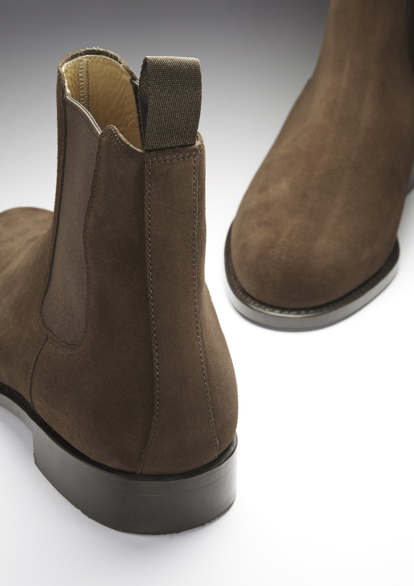 Hugs & Co Mens Brown Suede Chelsea Boots Welted Leather Sole UK 7-14 - Sole Detail - QHA UK