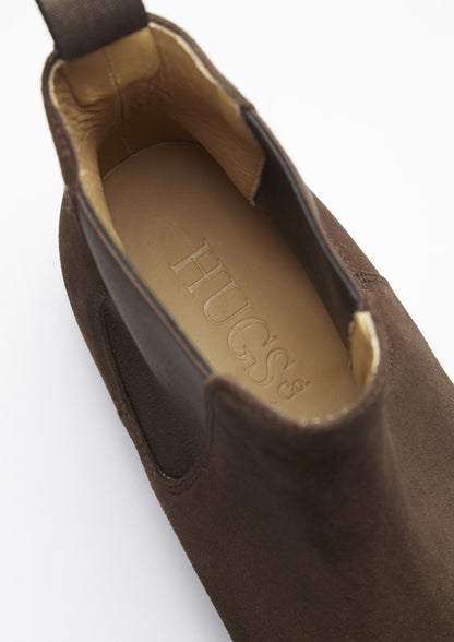 Hugs & Co Mens Brown Suede Chelsea Boots Welted Leather Sole UK 7-14 - Sole Detail - QHA UK