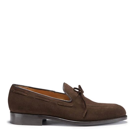 Hugs & Co Mens Brown Suede Goodyear Welted Laced Loafers UK 7-14 - QHA UK