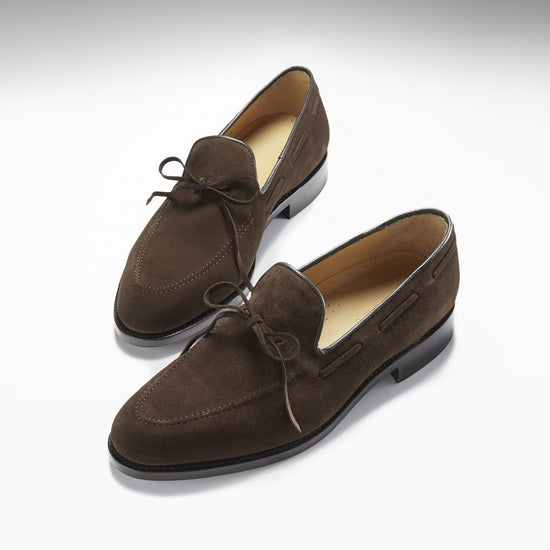 Hugs & Co Mens Brown Suede Goodyear Welted Laced Loafers UK 7-14 - QHA UK