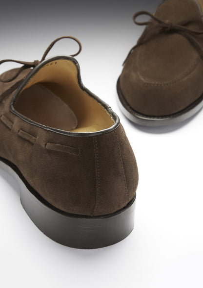 Hugs & Co Mens Brown Suede Goodyear Welted Laced Loafers UK 7-14 - QHA UK