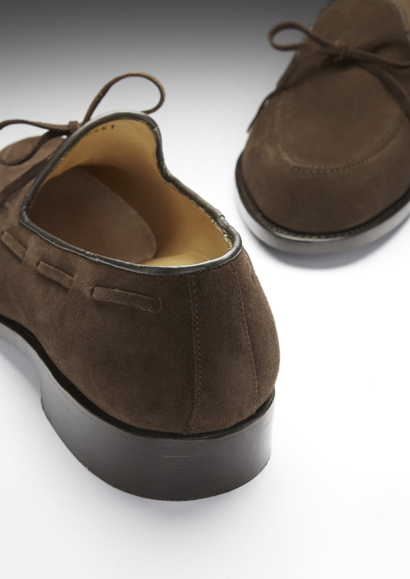 Hugs & Co Mens Brown Suede Goodyear Welted Laced Loafers UK 7-14 - QHA UK