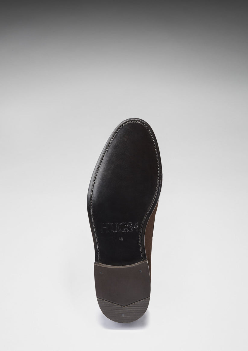 Hugs & Co Mens Brown Suede Goodyear Welted Laced Loafers UK 7-14 - QHA UK