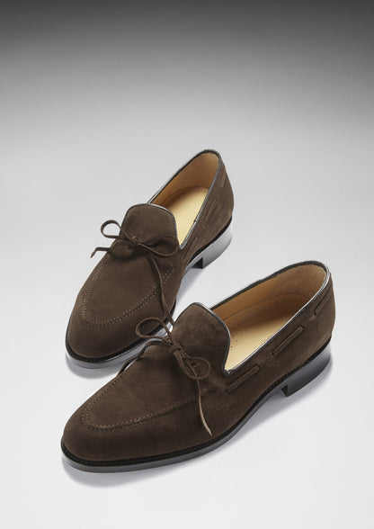 Hugs & Co Mens Brown Suede Goodyear Welted Laced Loafers UK 7-14 - QHA UK
