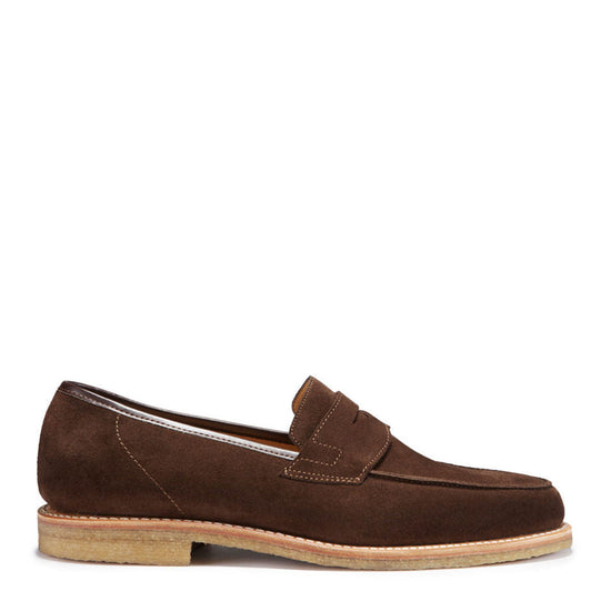 Hugs & Co Mens Brown Suede Loafers Crepe Rubber Welted Sole UK 7-14 - QHA UK