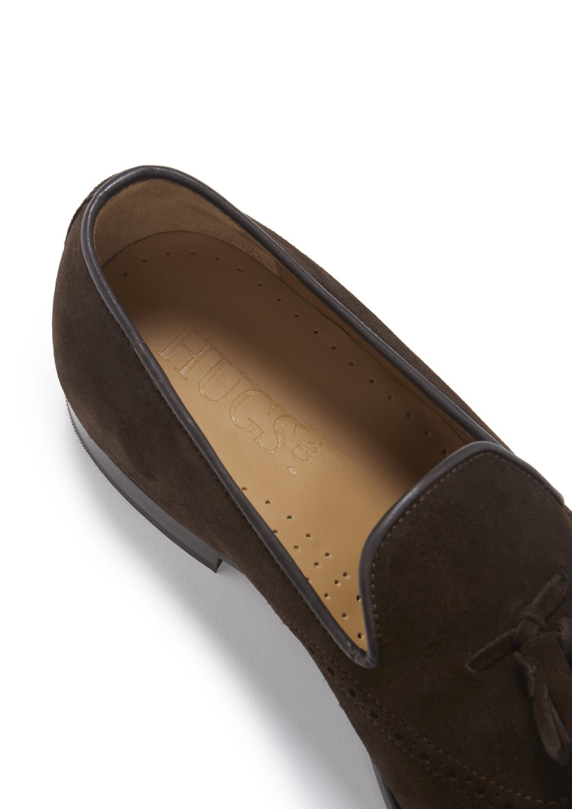 Hugs & Co Mens Brown Suede Tasselled Brogues Welted Leather UK 7-14 - QHA UK