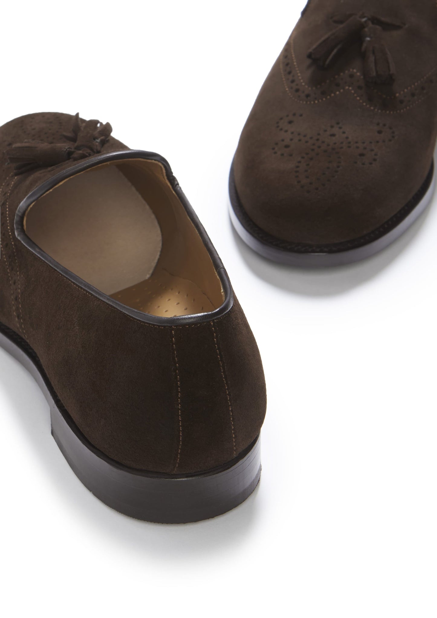 Hugs & Co Mens Brown Suede Tasselled Brogues Welted Leather UK 7-14 - QHA UK