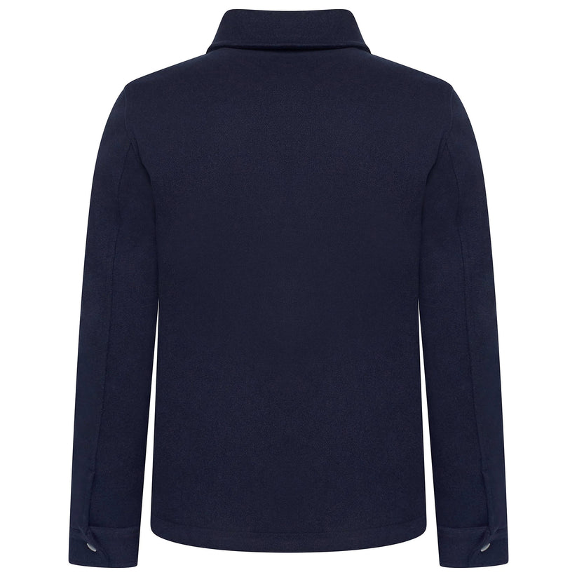 George Mens Brushed Winter Shacket Wool Look Overshirt Jacket Pockets - QHA UK