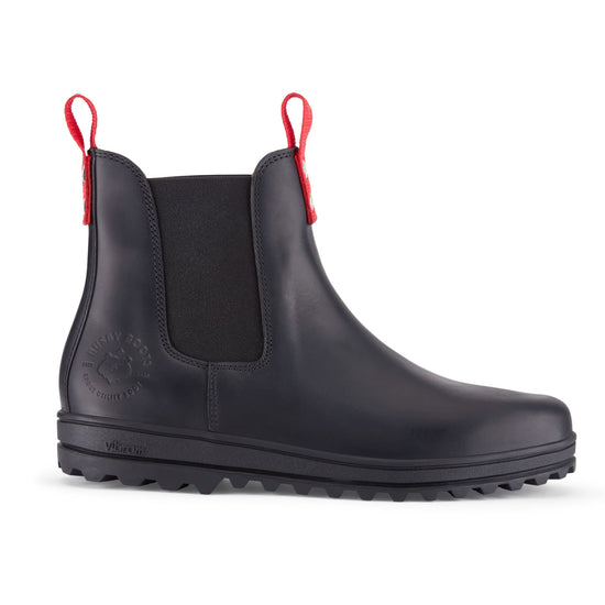 Hugs & Co Mens Busby Winter Chelsea Boot Black Leather UK 7-13 - QHA UK