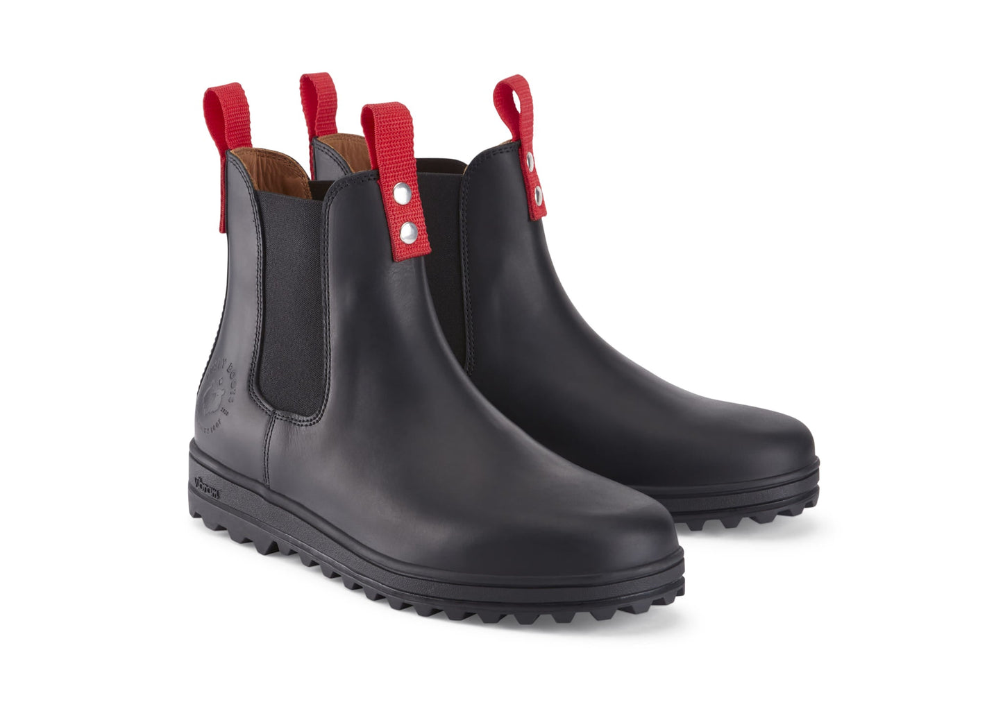 Hugs & Co Mens Busby Winter Chelsea Boot Black Leather UK 7-13 - QHA UK