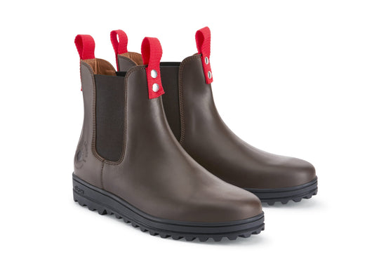 Hugs & Co Mens Busby Winter Chelsea Boot Brown Leather UK 7-13 - QHA UK