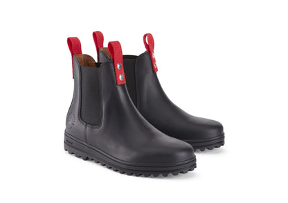 Hugs & Co Womens Busby Winter Chelsea Boot Black Leather EU 36-42 - QHA UK
