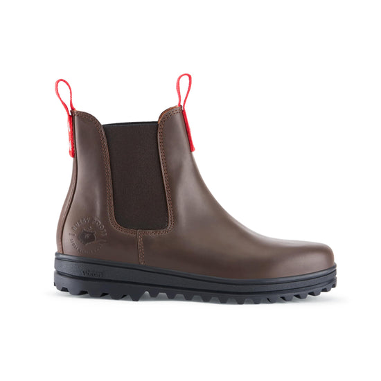 Hugs & Co Womens Busby Winter Chelsea Boot Brown Leather EU 36-42 - QHA UK