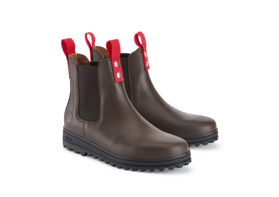 Hugs & Co Womens Busby Winter Chelsea Boot Brown Leather EU 36-42 - QHA UK