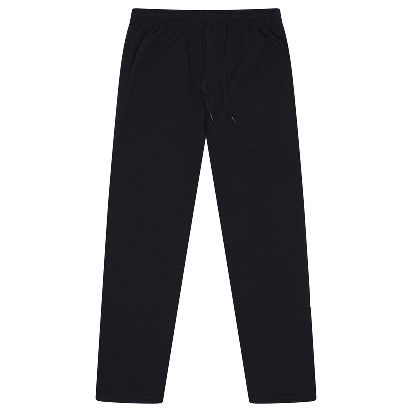 Mens Open Hem Joggers Fleece Tracksuit Bottoms Casual Lounge Pants - QHA UK