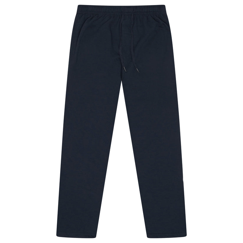 Mens Open Hem Joggers Fleece Tracksuit Bottoms Casual Lounge Pants - QHA UK