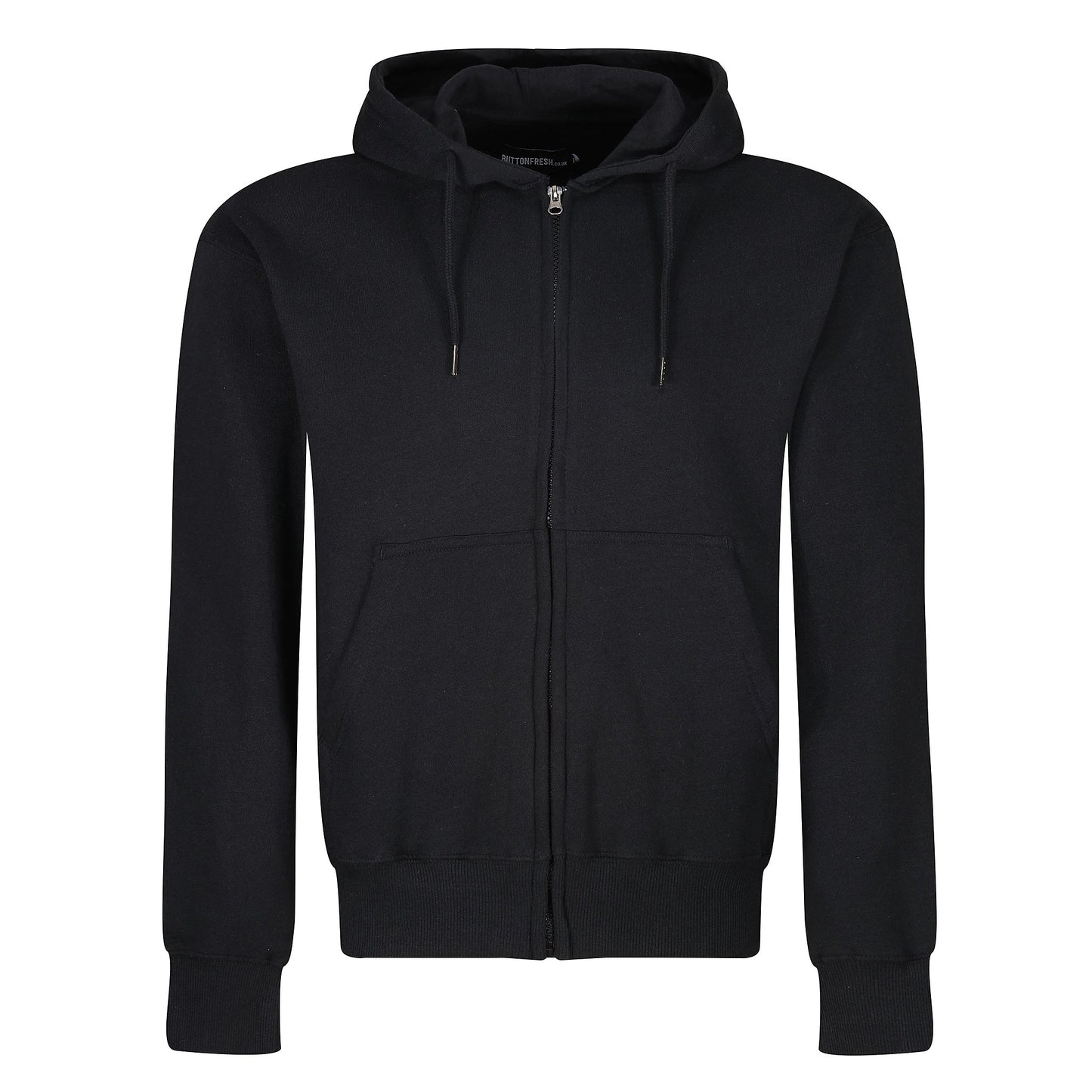 Mens Full Zip Hoodie Fleece Sweatshirt Jacket Casual Hooded Top | Qual - Zip Detail - QHA UK