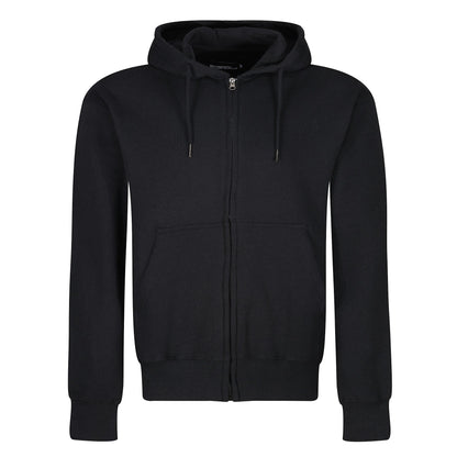 Mens Full Zip Hoodie Fleece Sweatshirt Jacket Casual Hooded Top | Qual - Zip Detail - QHA UK
