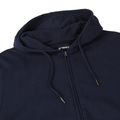 Mens Full Zip Hoodie Fleece Sweatshirt Jacket Casual Hooded Top | Qual - Zip Detail - QHA UK
