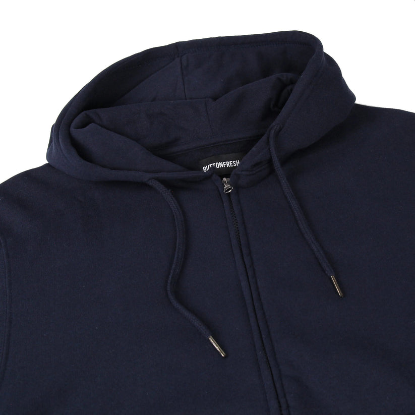 Mens Full Zip Hoodie Fleece Sweatshirt Jacket Casual Hooded Top | Qual - Zip Detail - QHA UK