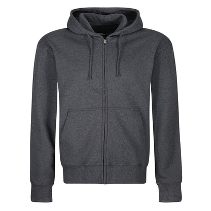 Mens Full Zip Hoodie Fleece Sweatshirt Jacket Casual Hooded Top | Qual - Zip Detail - QHA UK